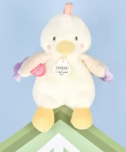 Doudou et Compagnie Peluche poule - 17 cm - DOUDOU de la ferme avec boite sonore