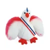 Doudou et Compagnie Peluche poule blanche - 20 cm - Fabriquée en France