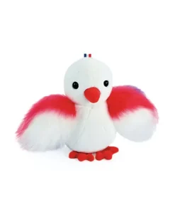 Doudou et Compagnie Peluche poussin blanc - 15 cm - Fabriqué en France
