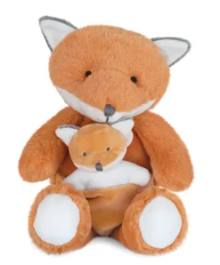 Doudou et Compagnie Peluche renard avec Bébé - 25 cm - Unicef