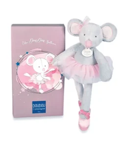 Doudou et Compagnie Peluche Souris Ballerine grise - 30 cm