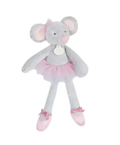Doudou et Compagnie Peluche Souris Ballerine grise - 30 cm