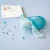 Doudou et Compagnie Peluche Tortue doudou bébé verte - 16 cm