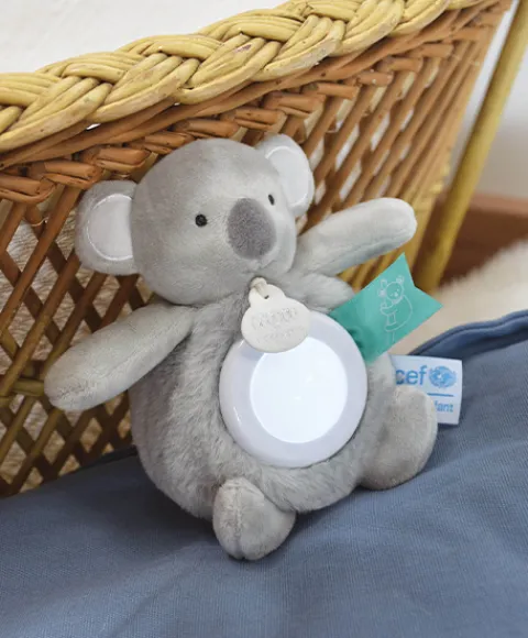 Doudou et Compagnie Peluche veilleuse Koala - 15 cm - Unicef