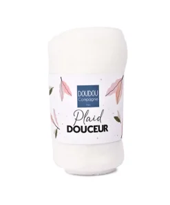 Doudou et Compagnie Plaid douceur 70*100cm - Blanc