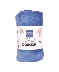 Doudou et Compagnie Plaid douceur 70*100cm - Bleu