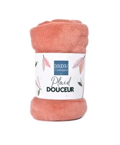 Doudou et Compagnie Plaid douceur 70*100cm - Terracotta