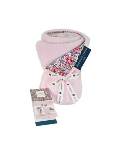 Doudou et Compagnie Plaid rose douceur - BOH'AIME 70x100 cm