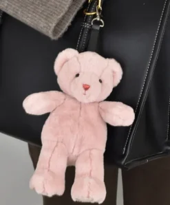 Doudou et Compagnie porte clé - Bijou de sac Ours peluche - 20 cm - Rose clair
