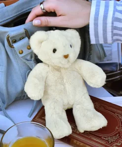 Doudou et Compagnie porte clé - Bijou de sac Ours peluche - 20 cm - Ivoire