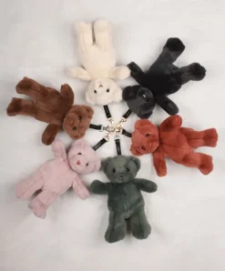 Doudou et Compagnie porte clé - Bijou de sac Ours peluche - 20 cm - Ivoire