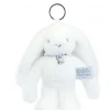 Doudou et Compagnie Porte clé en peluche Lapin Blanc- 18 cm - Lapin Fleurette