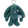 Doudou et Compagnie Porte clé en peluche Lapin Vert - 18 cm - Lapin Fleurette