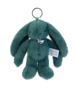 Doudou et Compagnie Porte clé en peluche Lapin Vert - 18 cm - Lapin Fleurette