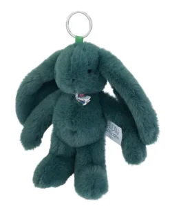 Doudou et Compagnie Porte clé en peluche Lapin Vert - 18 cm - Lapin Fleurette