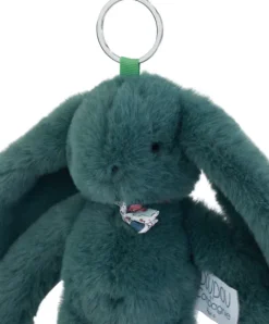 Doudou et Compagnie Porte clé en peluche Lapin Vert - 18 cm - Lapin Fleurette