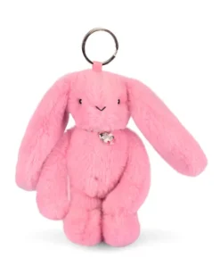 Doudou et Compagnie Porte clé en peluche Lapin Rose - 18 cm - Lapin Fleurette