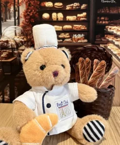 Doudou et Compagnie Porte clé Ours cuistot chef - 15 cm