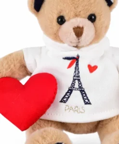 Doudou et Compagnie Porte clé Ours Sweat Tour Eiffel- 15 cm