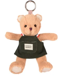 Doudou et Compagnie Porte cle - Peluche Ours jardinier - 15 cm
