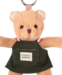 Doudou et Compagnie Porte cle - Peluche Ours jardinier - 15 cm