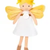 Doudou et Compagnie Poupée souple Fée Aurore - Blanche et Jaune - 25 cm