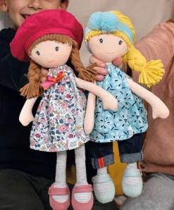 Doudou et Compagnie Poupée tendre - Poupée Parisienne - Les Canailles de Doudou - Floryne - 36 cm