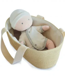 Doudou et Compagnie Poupon avec Couffin - Blanc et Gris