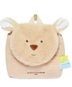 Doudou et Compagnie Sac à dos bébé peluche kangourou - 20 x 20 x 10 cm - Unicef