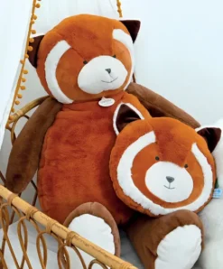 Doudou et Compagnie Sac à dos bebe PANDA ROUX - 20 x 20 x 10 cm - Unicef