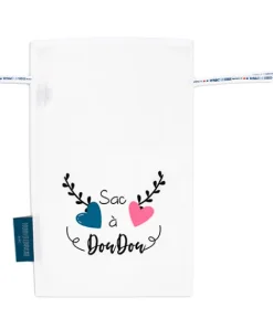 Doudou et Compagnie Sac à Doudou "Mon Doudou + fort que tout" 22 x 35 cm - Unicef