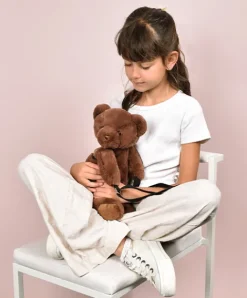 Doudou et Compagnie Sac bandouliere - Ours en peluche marron - 30 cm