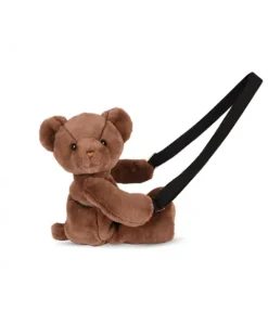 Doudou et Compagnie Sac bandouliere - Ours en peluche marron - 30 cm