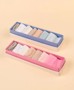 Doudou et Compagnie Semainier de chaussettes bébé - Cadeau naissance bébé fille - 0/6 mois