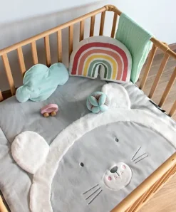 Doudou et Compagnie Tapis de chambre Lion - 100 x 100 cm