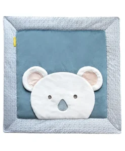 Doudou et Compagnie Tapis de Parc koala Yoca - bleu / vert - 100 x 100 cm