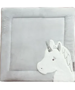 Doudou et Compagnie Tapis de Parc Licorne - gris - 100 x 100 cm