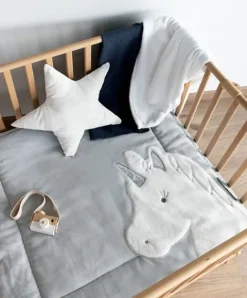 Doudou et Compagnie Tapis de Parc Licorne - gris - 100 x 100 cm