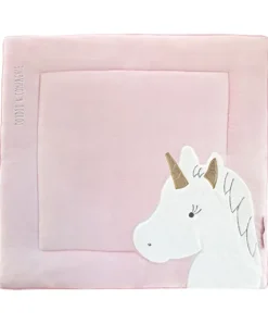 Doudou et Compagnie Tapis de Parc Licorne rose - 100 x 100 cm