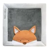 Doudou et Compagnie Tapis de Parc Renard - gris / orange - 100 x 100 cm
