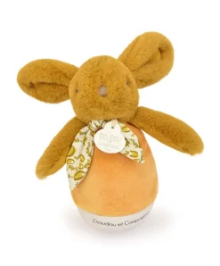 Doudou et Compagnie Veilleuse bebe musicale Culbuto jaune - 16 cm