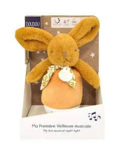 Doudou et Compagnie Veilleuse bebe musicale Culbuto jaune - 16 cm