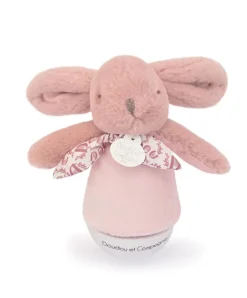 Doudou et Compagnie Veilleuse bebe musicale Culbuto rose - 16 cm