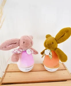 Doudou et Compagnie Veilleuse bebe musicale Culbuto rose - 16 cm