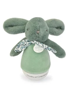 Doudou et Compagnie Veilleuse bebe musicale Culbuto verte - 16 cm
