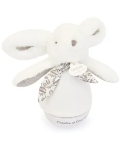 Doudou et Compagnie Veilleuse bebe musicale Culbuto blanc - 16 cm