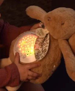 Doudou et Compagnie Veilleuse Lapin Musicale Projection mur et chansons Douces - Beige