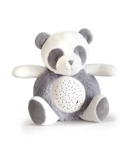 Doudou et Compagnie Veilleuse musicale et lumineuse Panda Gris - 20 cm