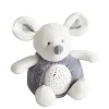 Doudou et Compagnie Veilleuse musicale et lumineuse Souris Grise - 20 cm