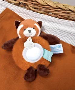 Doudou et Compagnie Veilleuse peluche panda roux - 15 cm - Unicef